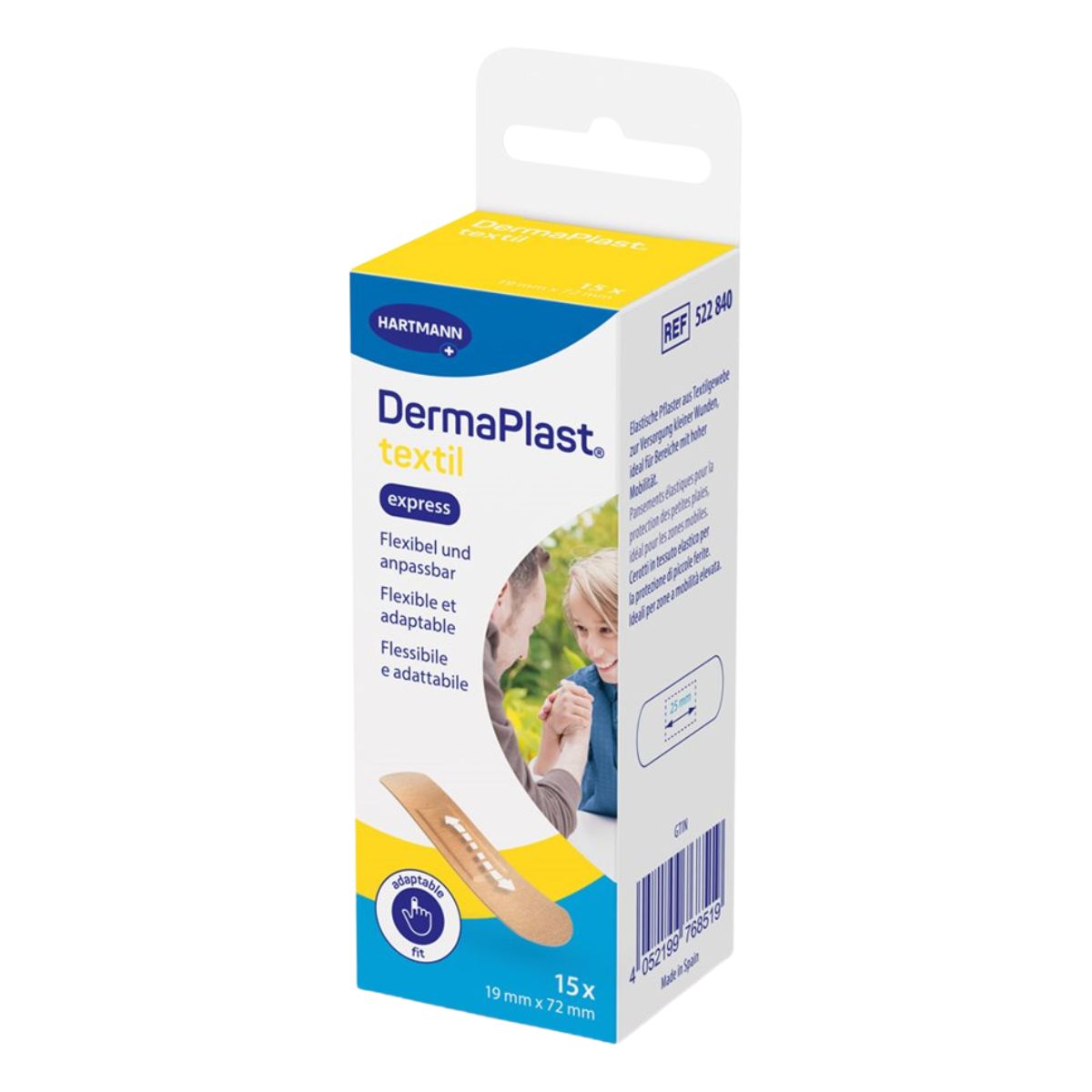 Dermaplast Textil Express Strips 19 x 72 mm 15 Stück