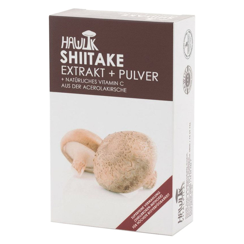 Hawlik Shiitake Extrakt + Pulver Kapseln 60 Stück Hawlik Shiitake Extrakt + Pulver Kapseln 60 Stück