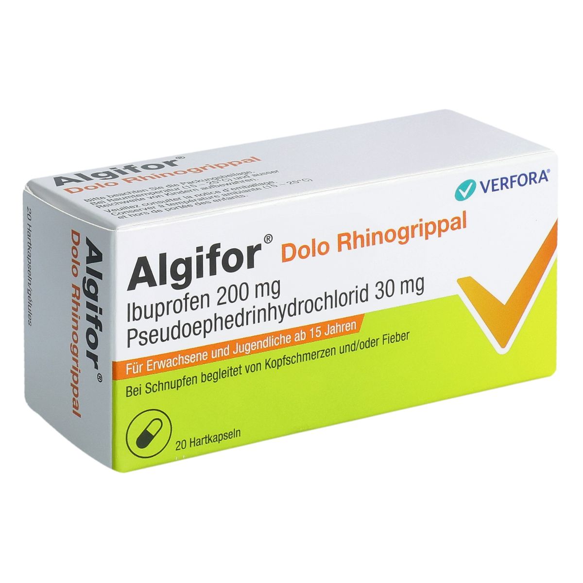 Algifor Dolo Rhinogrippal Kapseln 20 Stück