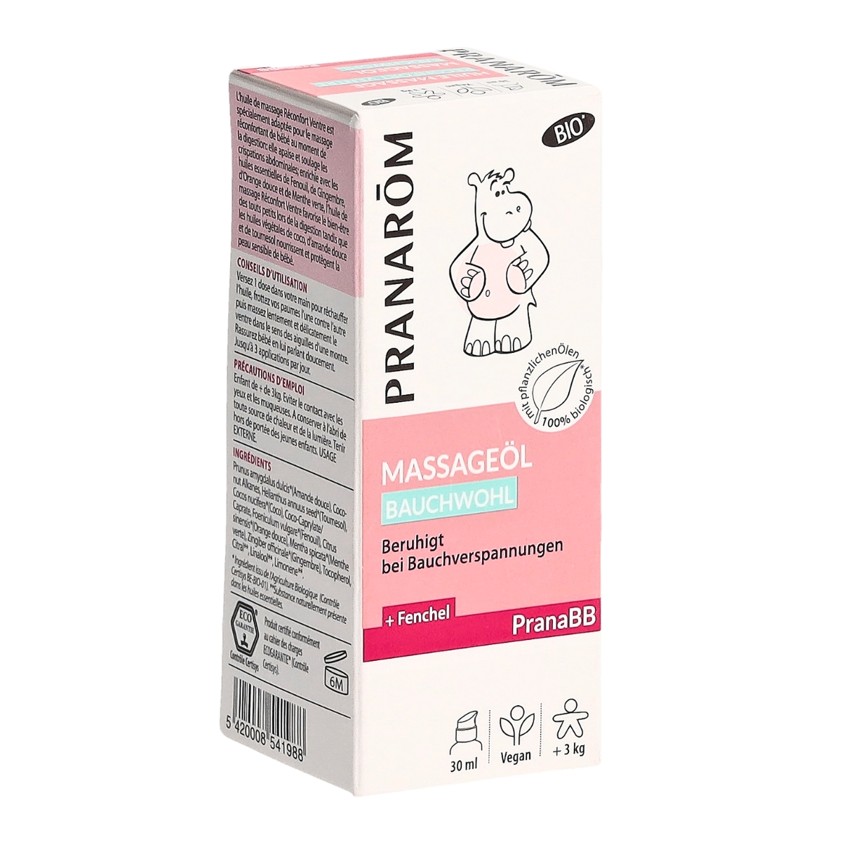 Pranarom PranaBB Massageöl Bauchwohl Bio 30 ml