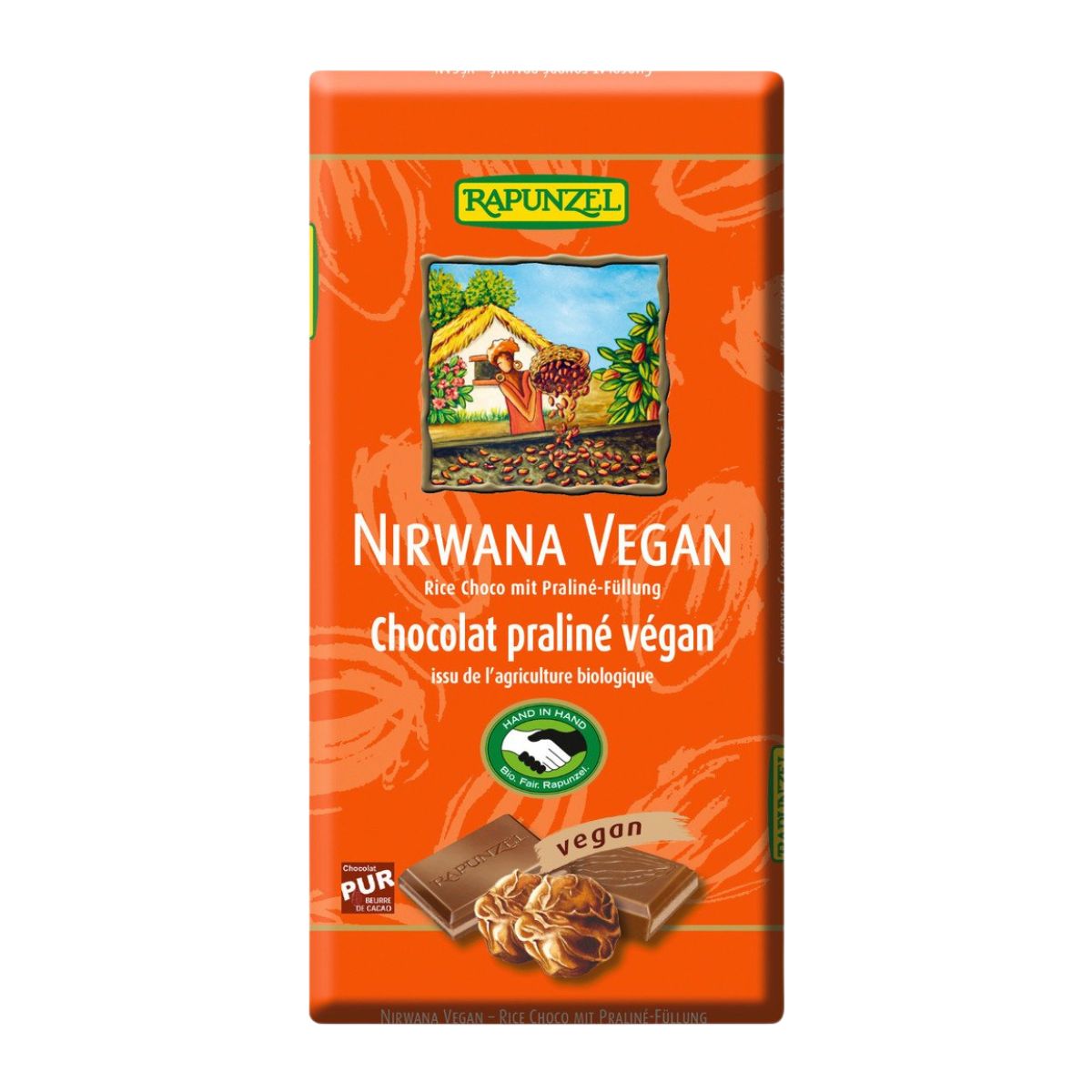 Rapunzel Rice Choco Nirwana Praliné végétalien 100 g Rapunzel Rice Choco Nirwana Praliné végétalien 100 g