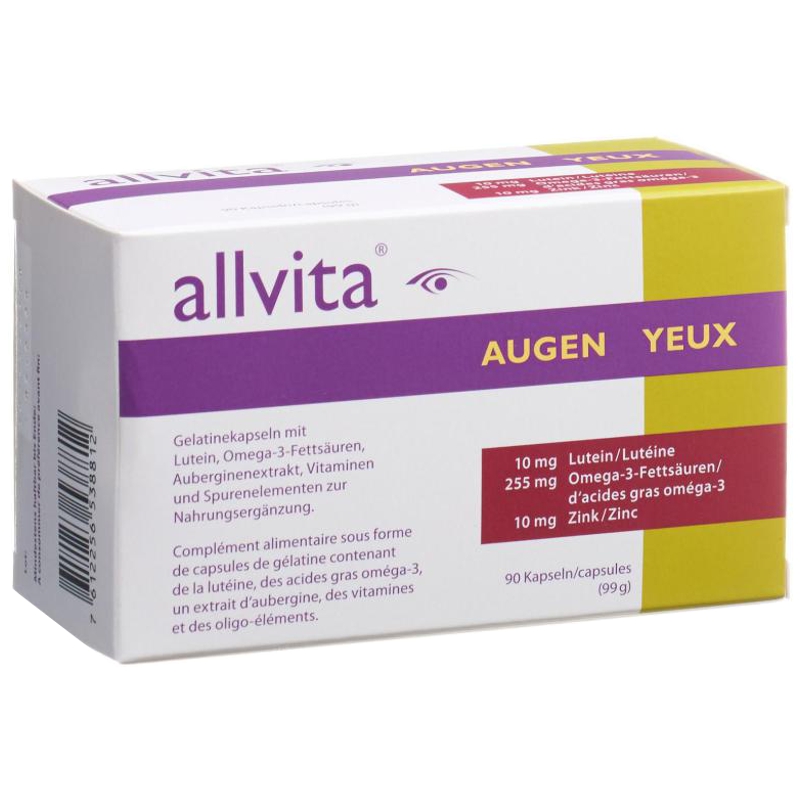 Allvita Augen Kapseln 90 Stück Allvita Augen Kapseln 90 Stück