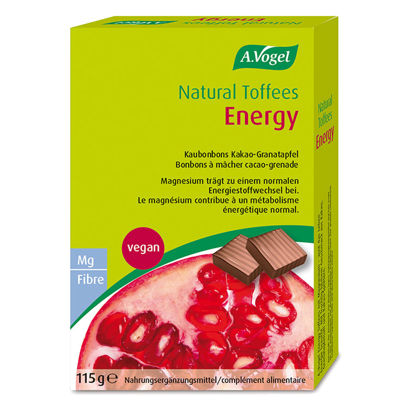 A.Vogel Natural Energy Toffees Kakao-Granatapfel mit Magnesium 115 g A.Vogel Natural Energy Toffees Kakao-Granatapfel mit Magnesium 115 g