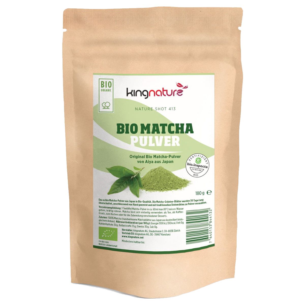 Kingnature Matcha Pulver Bio 180 g Kingnature Matcha Pulver Bio 180 g