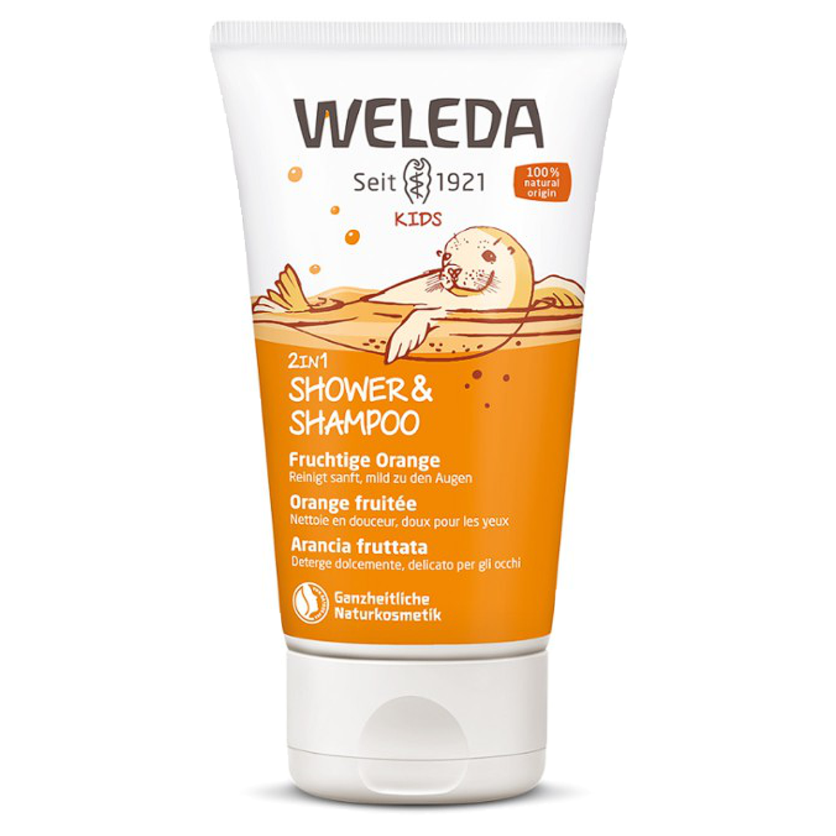 Weleda Kids 2in1 Shower & Shampoo Fruchtige Orange 150 ml Weleda Kids 2in1 Shower & Shampoo Fruchtige Orange 150 ml