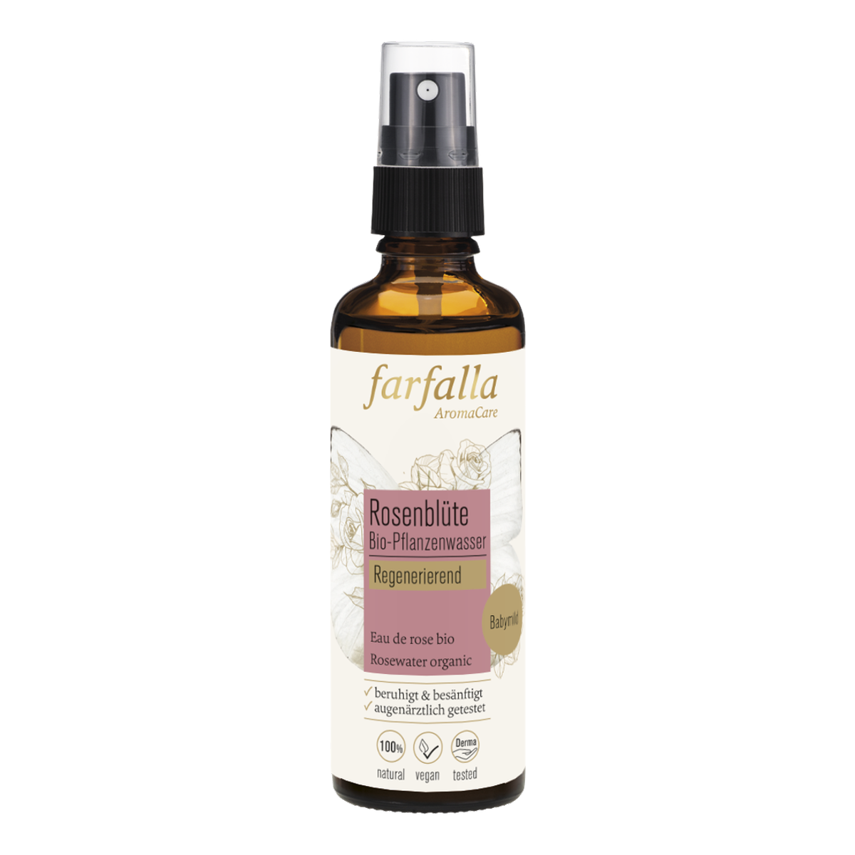 FARFALLA Bio-Pflanzenwasser Rosenblüte 75 ml FARFALLA Bio-Pflanzenwasser Rosenblüte 75 ml