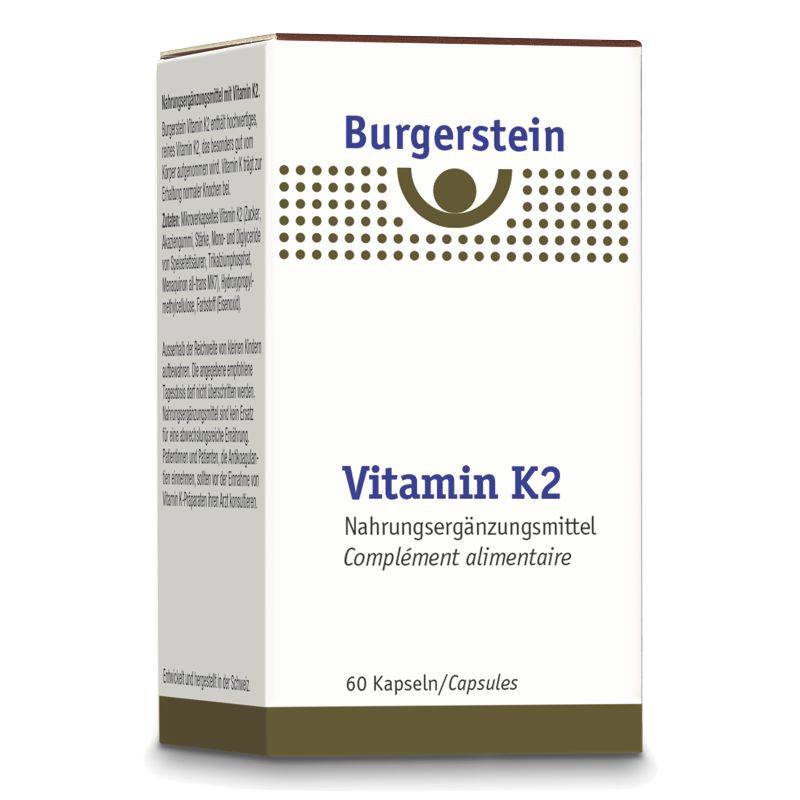 Burgerstein Vitamin K2 Kapseln 180 mcg Dose 60 Stück Burgerstein Vitamin K2 Kapseln 180 mcg Dose 60 Stück