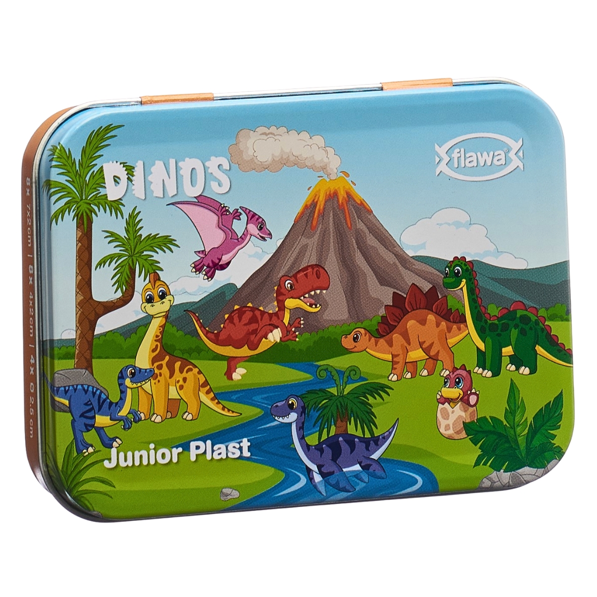 Image of Flawa Junior Plast Strips Dinos Box 20 Stück
