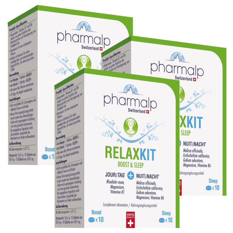 Pharmalp Relaxkit Boost & Sleep Tabletten 3x 20 Stück
