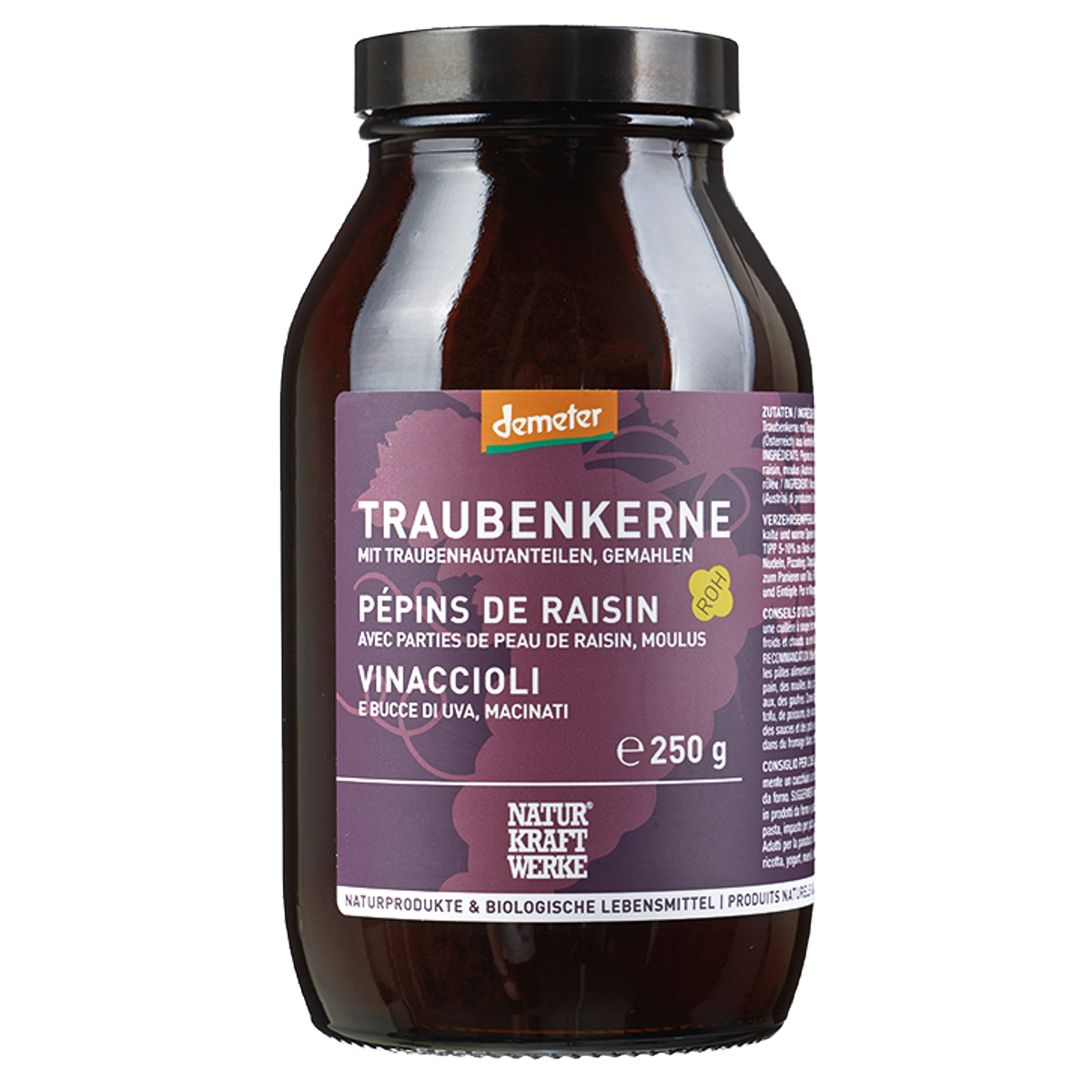 Naturkraftwerke Traubenkerne gemahlen Demeter 250 g