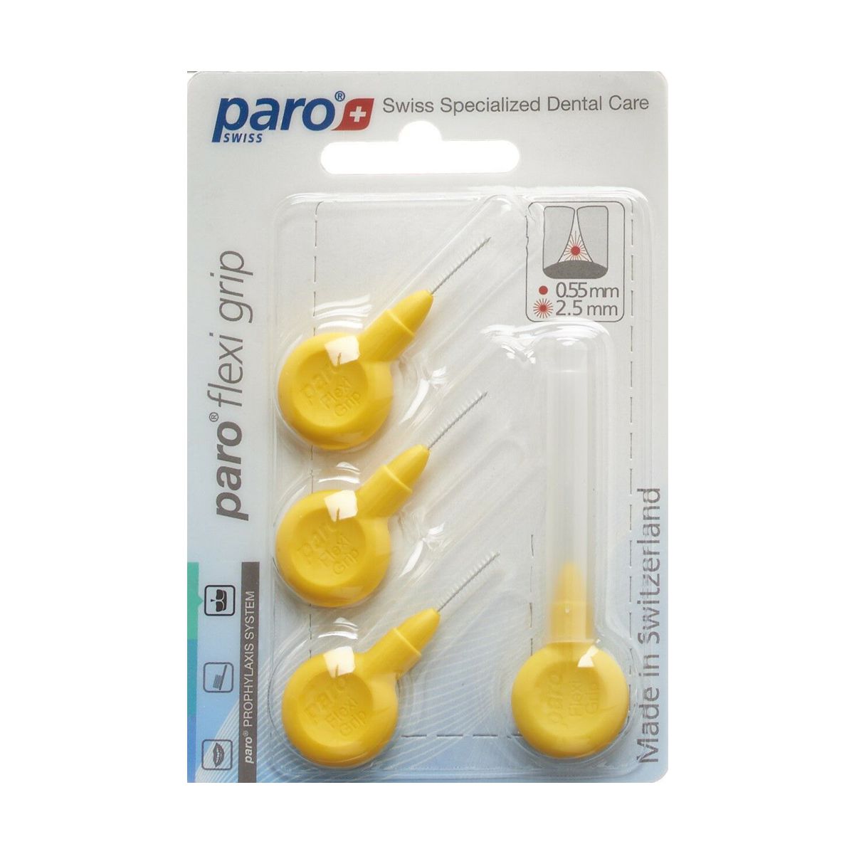 Paro Flexi Grip 2,5mm xx-fine gelb zylinder 4 Stück