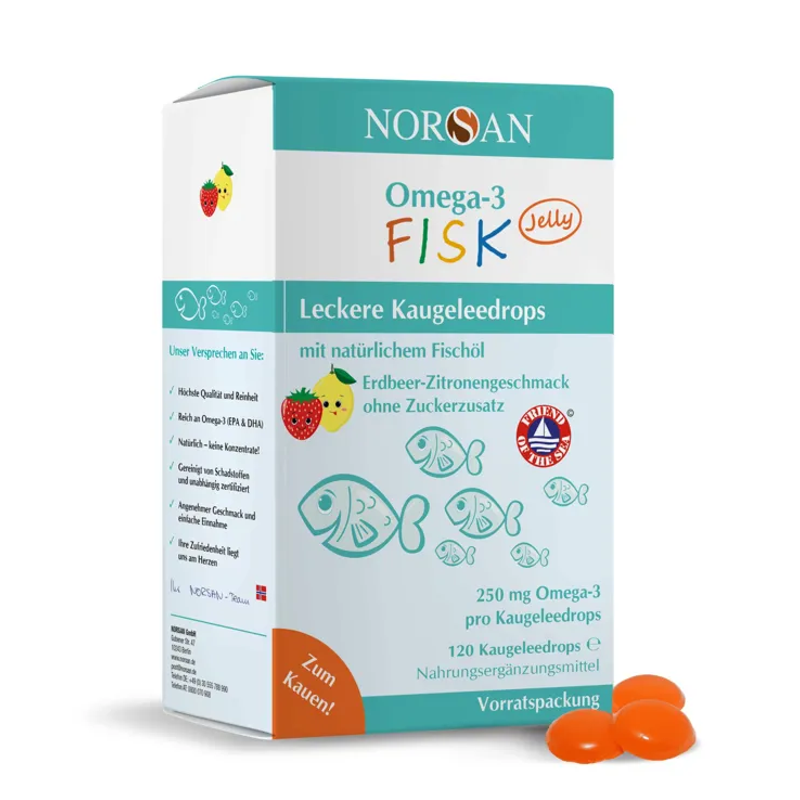 Norsan Omega-3 FISK Jelly 120 Stück Norsan Omega-3 FISK Jelly 120 Stück