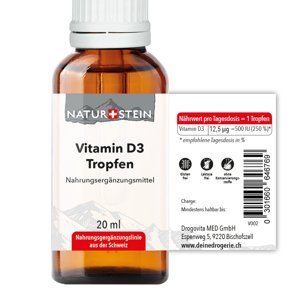 NATURSTEIN Vitamin D3 Tropfen 20 ml