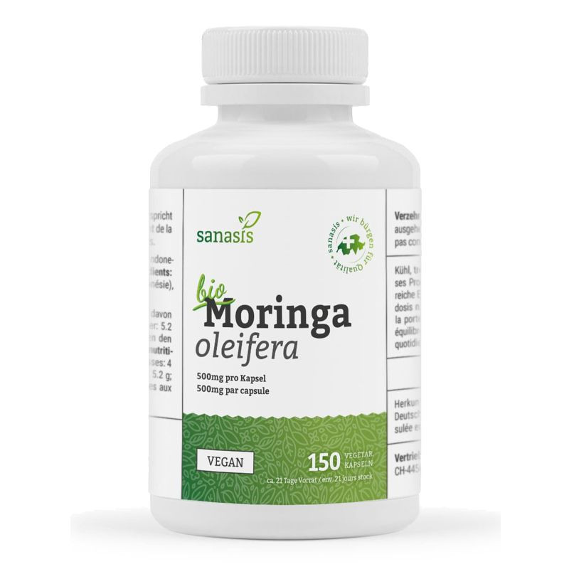 Sanasis Bio Moringa Kapseln 150 Stück Sanasis Bio Moringa Kapseln 150 Stück