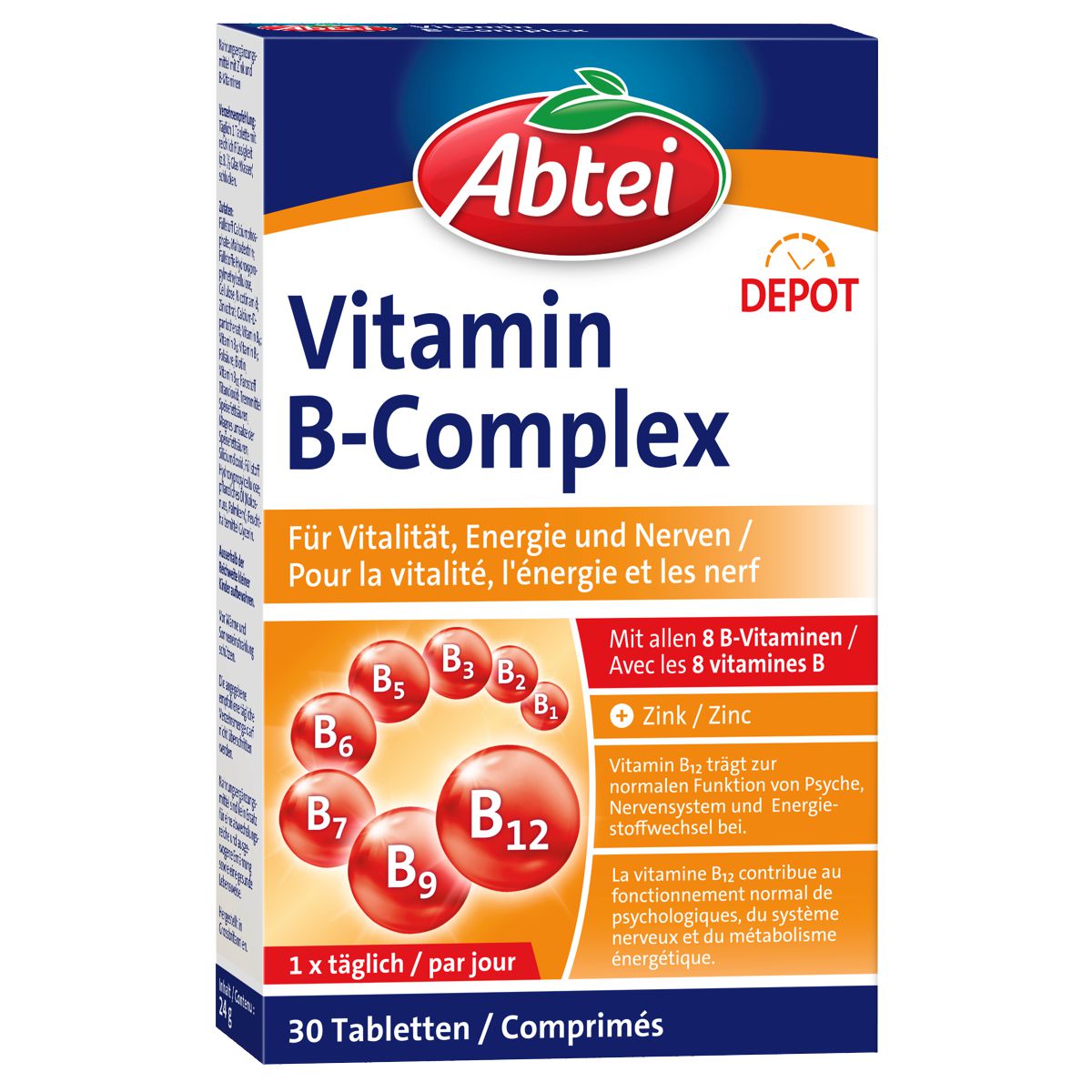 Abtei Vitamin B-Complex Depot für Vitalität, Energie und Nerven