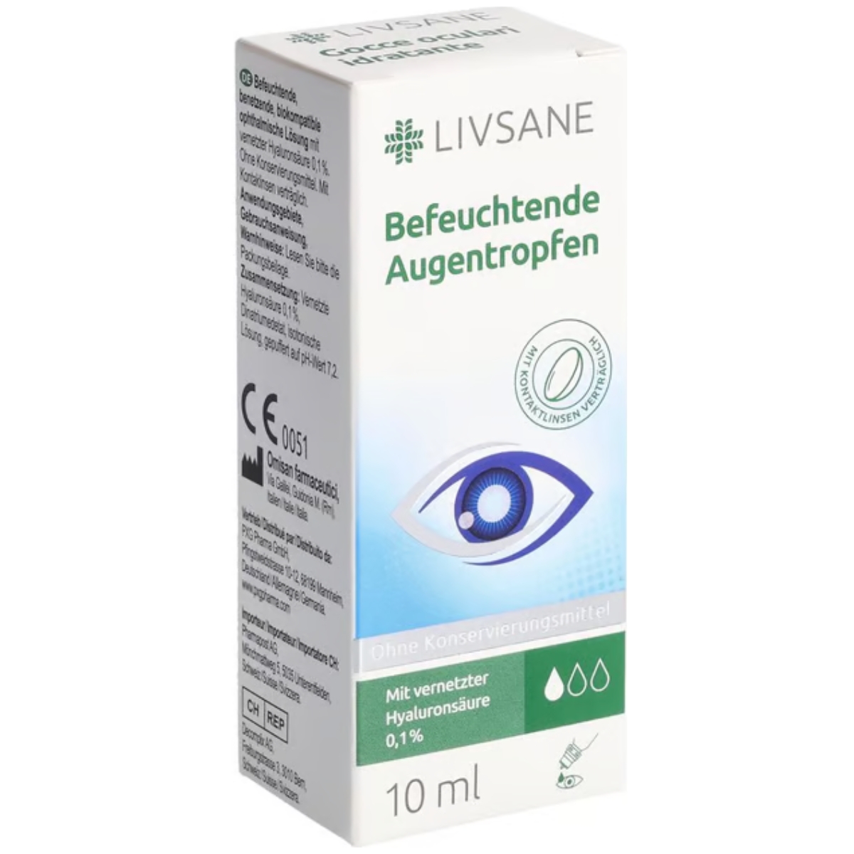 Livsane Befeuchtende Augentropfen 10 ml