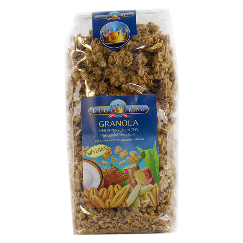 BioKing Granola Knusper-Crunchy gebackenes Müsli, vegan