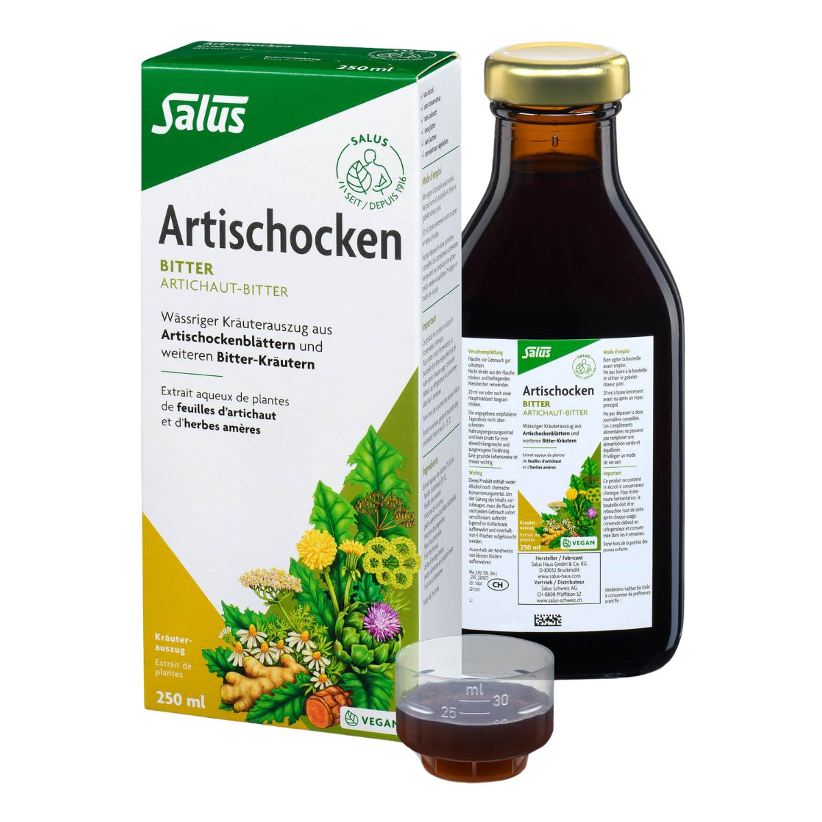 Salus Artichauts amers bouteille 250 ml