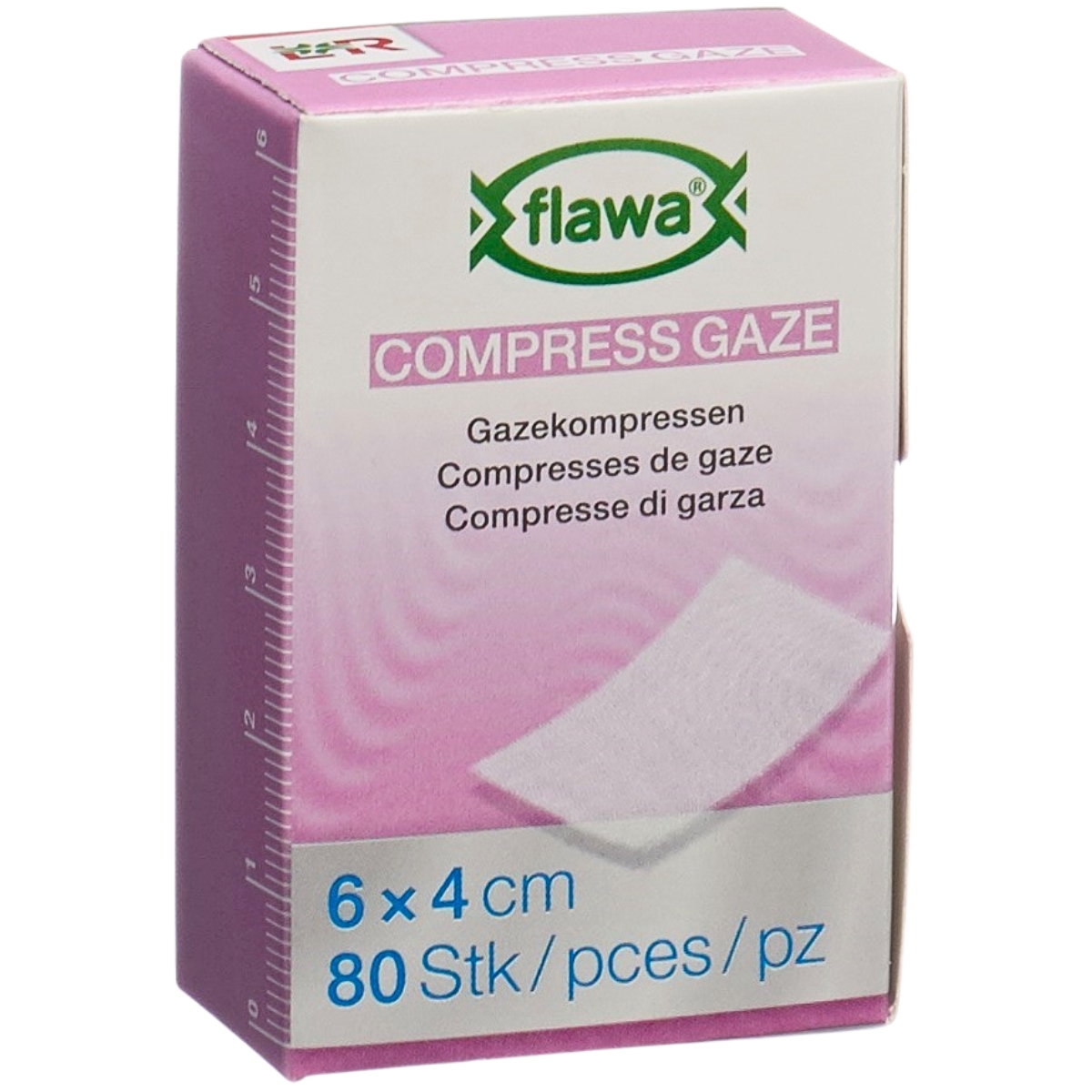 Flawa Gazekompressen geschnitten 4 x 6 cm 80 Stück