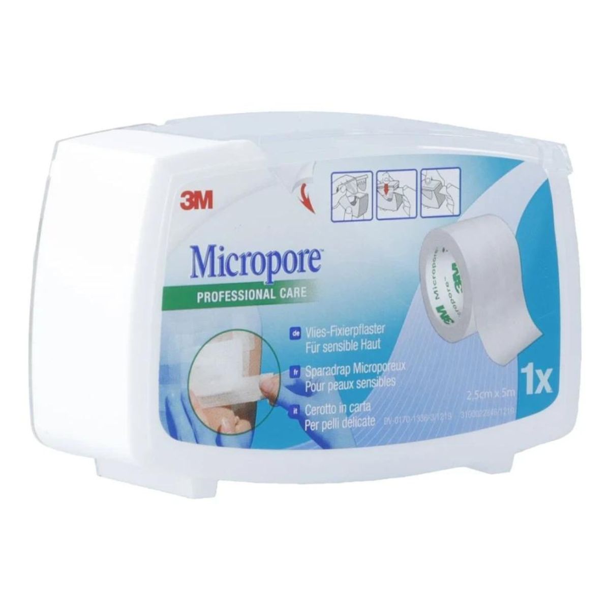 3M MICROPORE VLIES m Disp 25mmx5m weiss