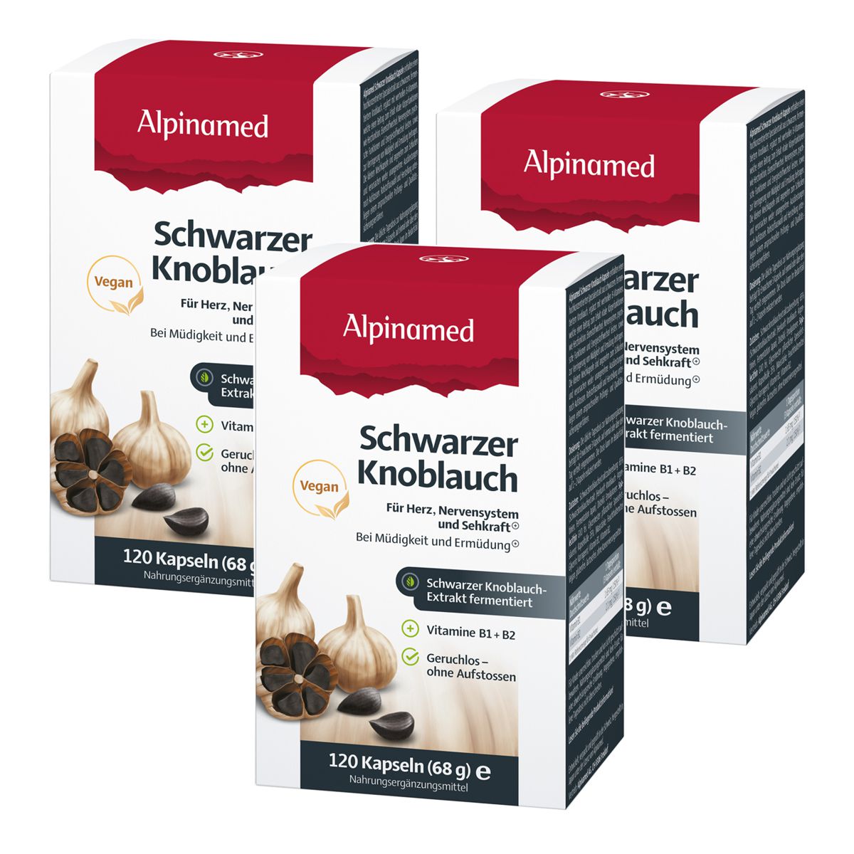 Alpinamed Schwarzer Knoblauch Kapseln 3x 120 Stück Alpinamed Schwarzer Knoblauch Kapseln 3x 120 Stück
