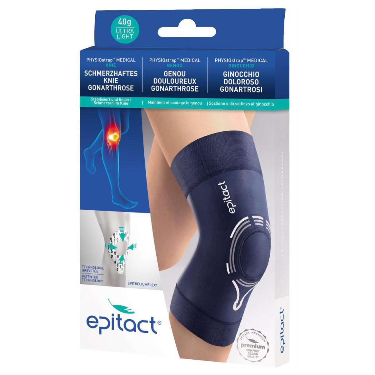 Epitact Physiostrap Medical Kniebandage S 35-38cm