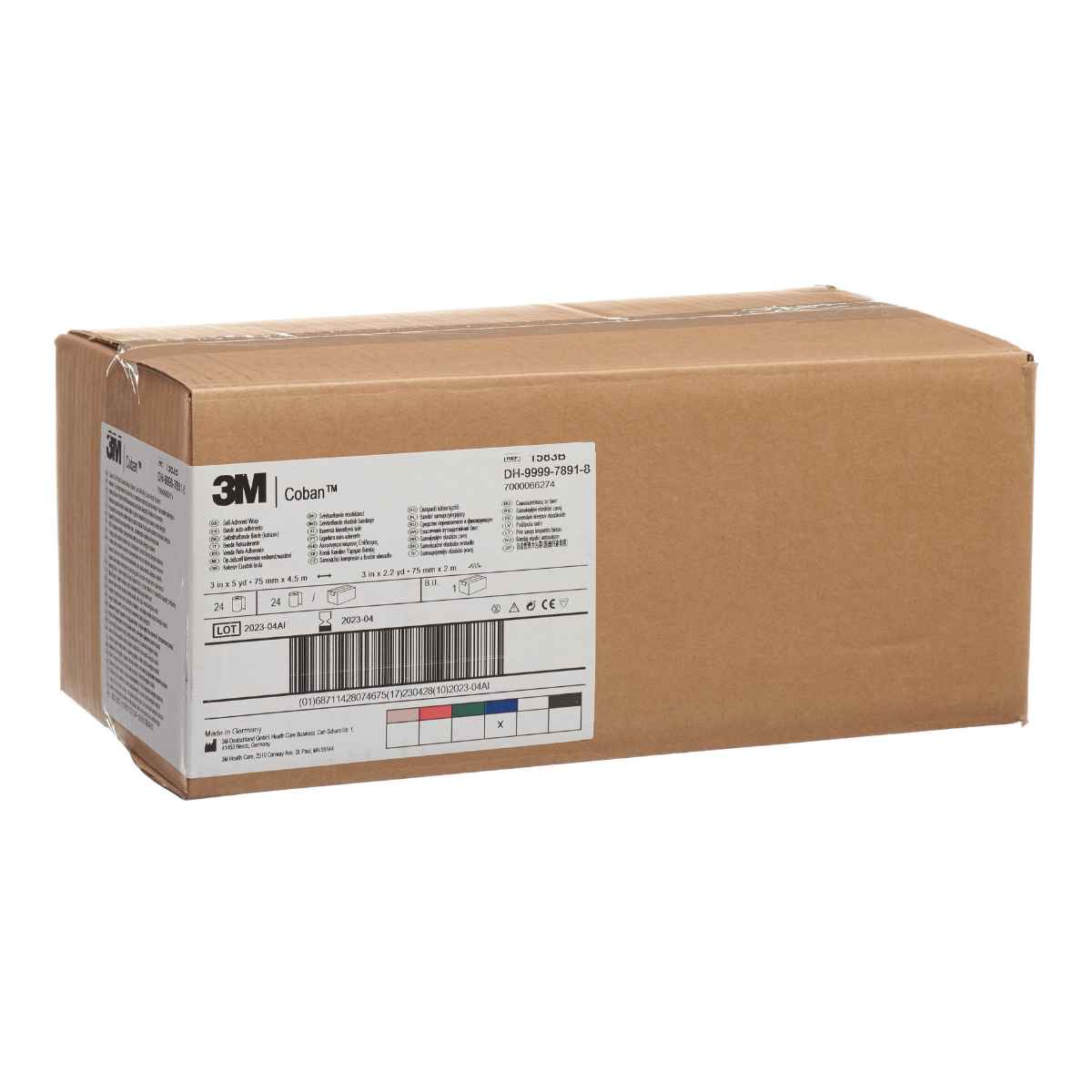 Image of 3M COBAN Elast Binde 7.6cmx4.5m blau 24 Stück