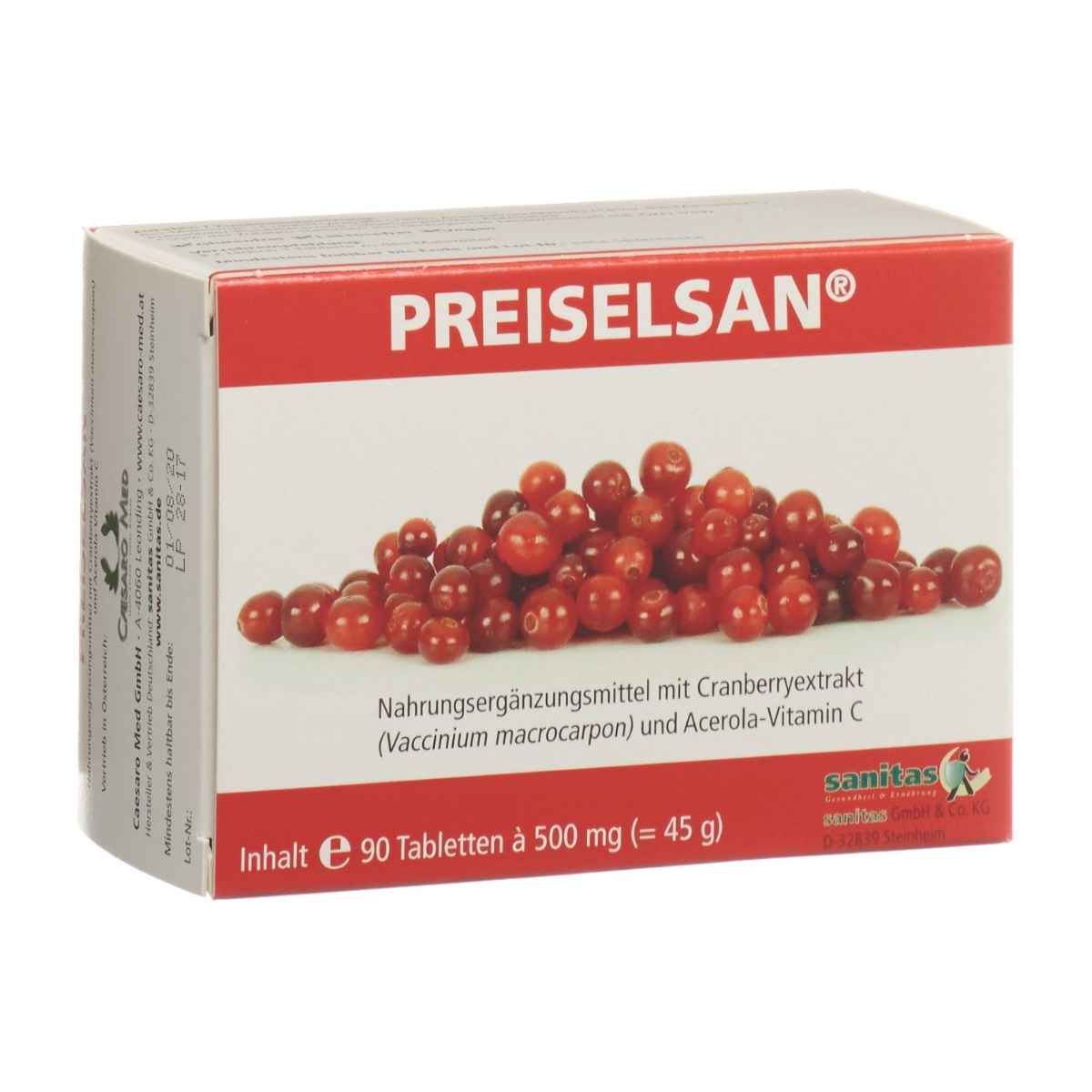 PREISELSAN mit Cranberry-Extrakt Tabletten 90 Stück