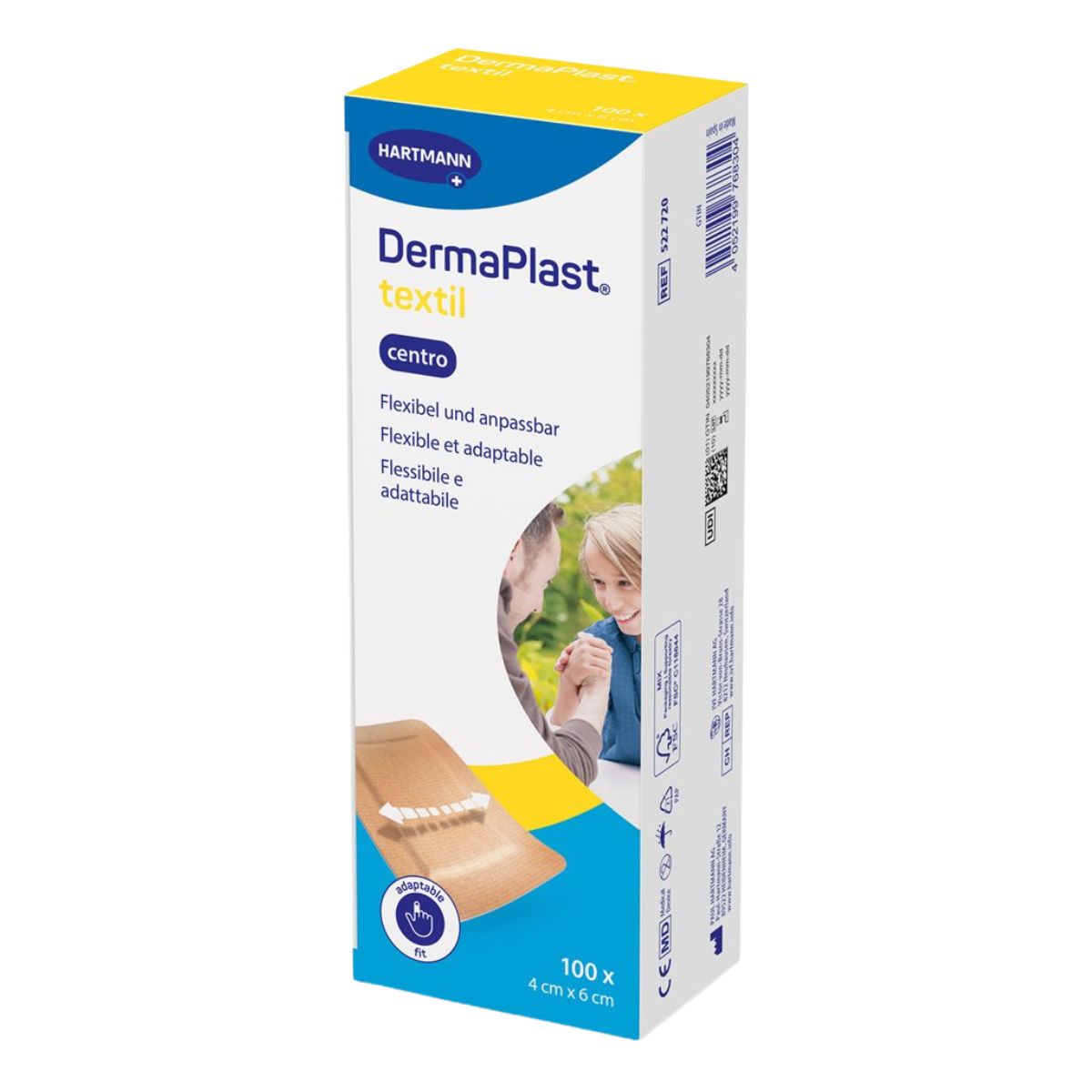Image of Dermaplast Textil Centro 4 x 6 cm 100 Stück
