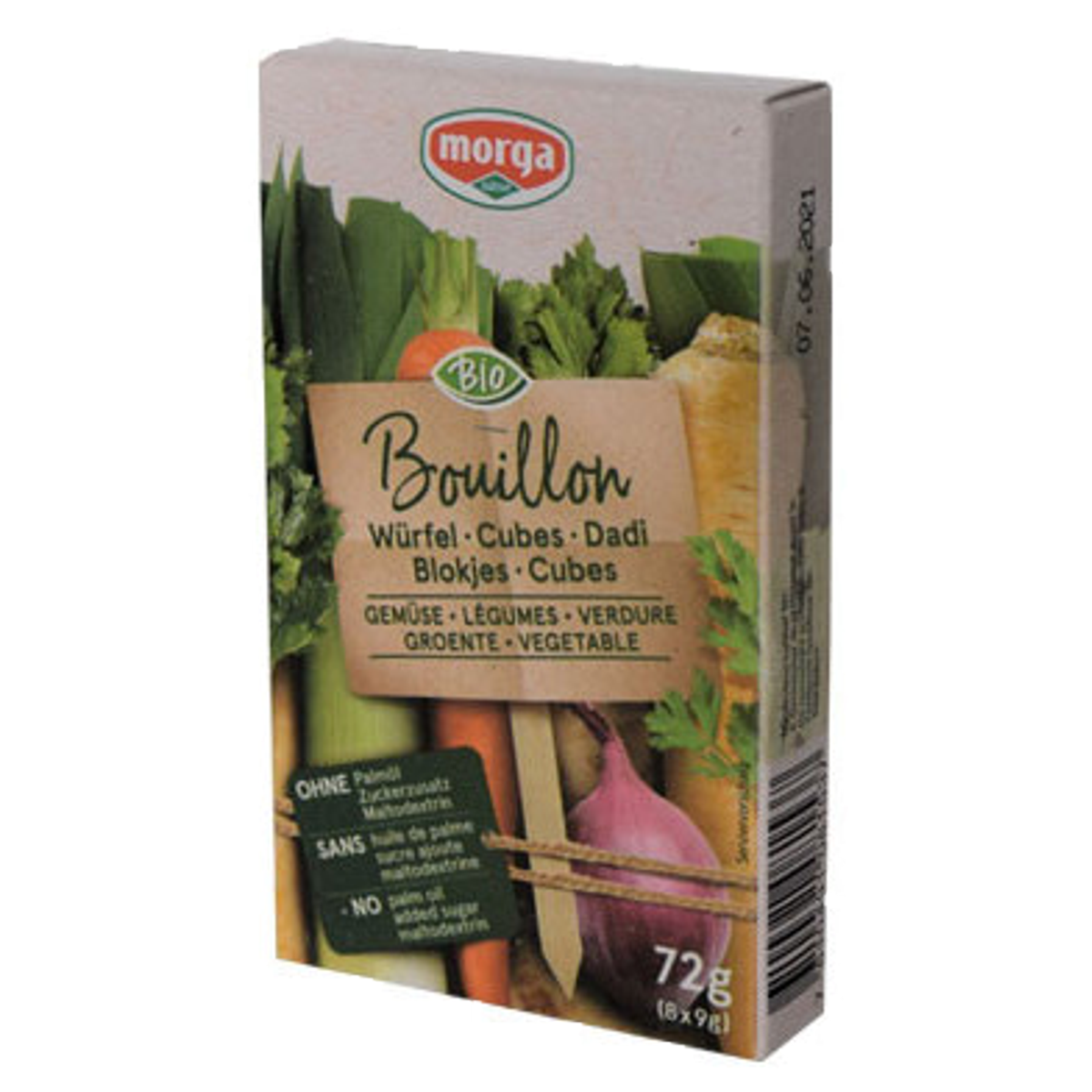 Morga Gemüse Bouillon Würfel go clean Bio 8 Stück