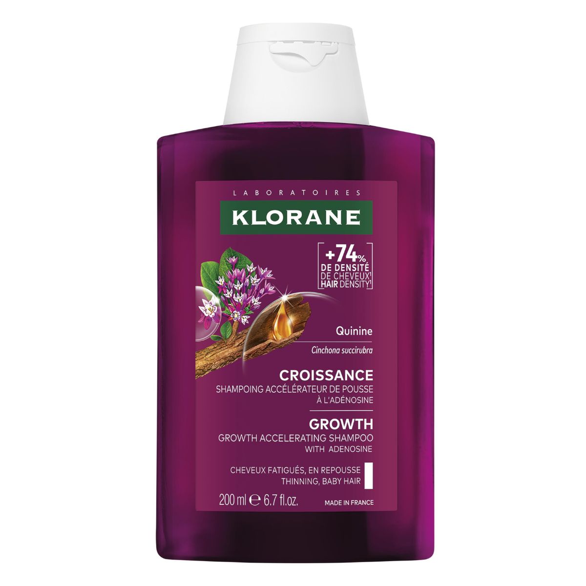 Klorane Chinin Haarwuchs-Shampoo 200 ml