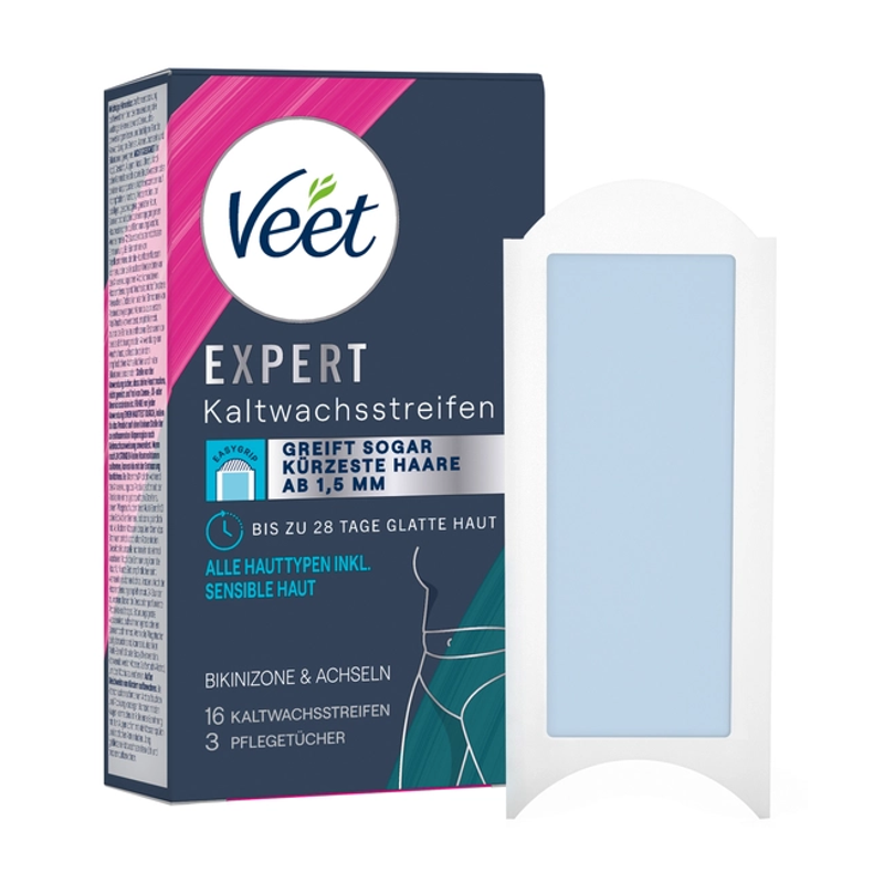 Veet Expert Kaltwachsstreifen Bikini & Achseln 16 Stück Veet Expert Kaltwachsstreifen Bikini & Achseln 16 Stück