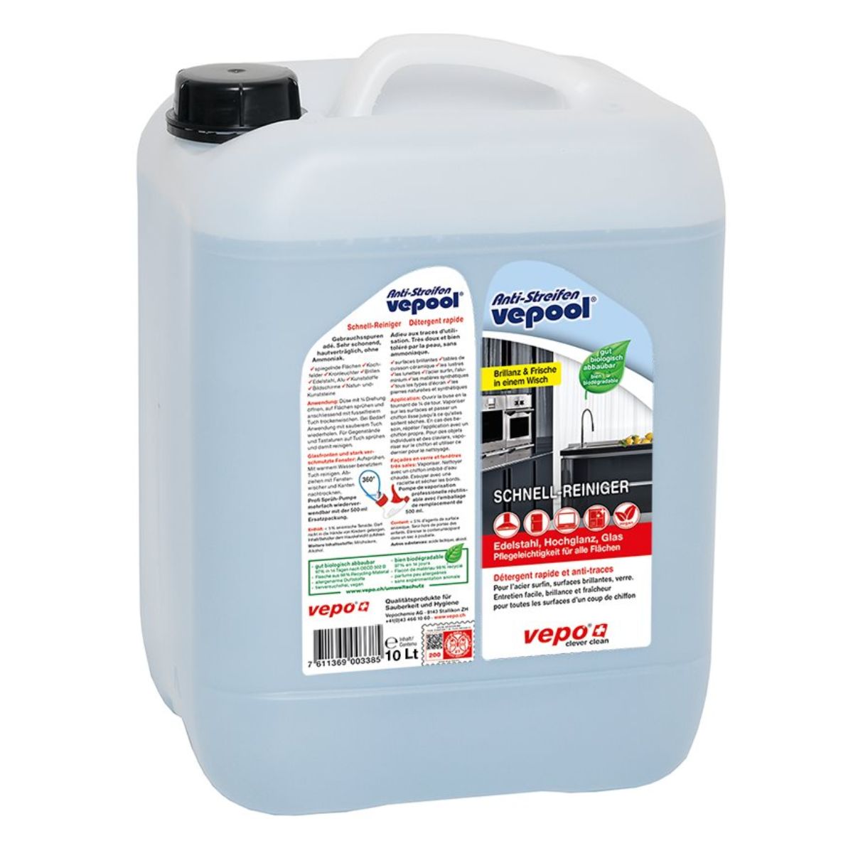 Vepool Anti-Streifen Schnell-Reiniger 10 L