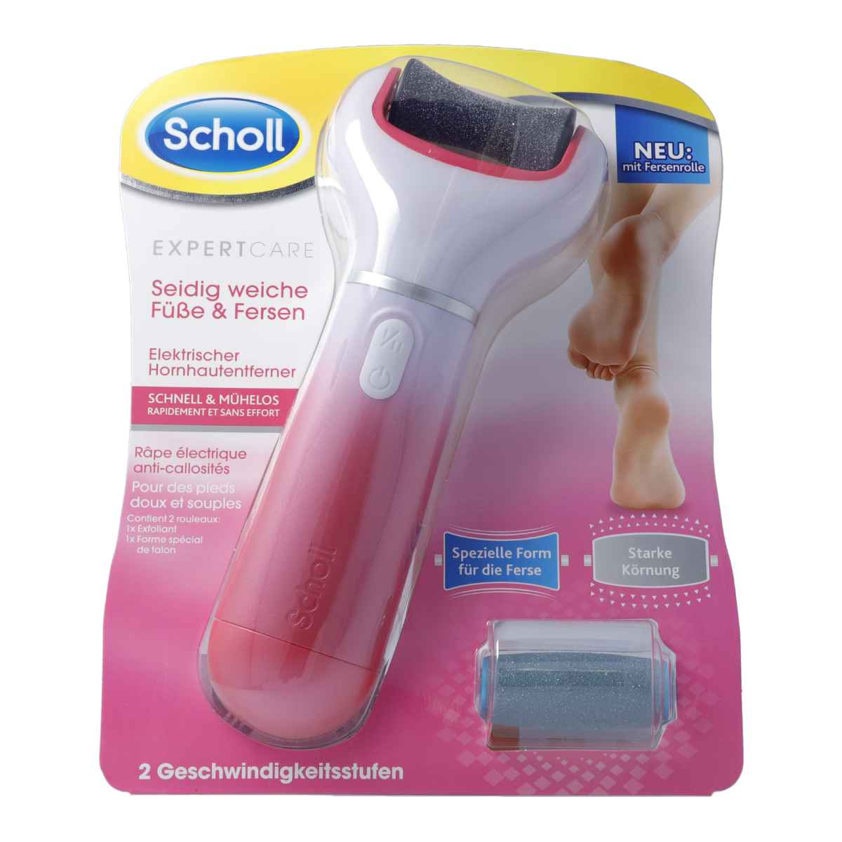 Scholl décolleur de callosités électrique rose