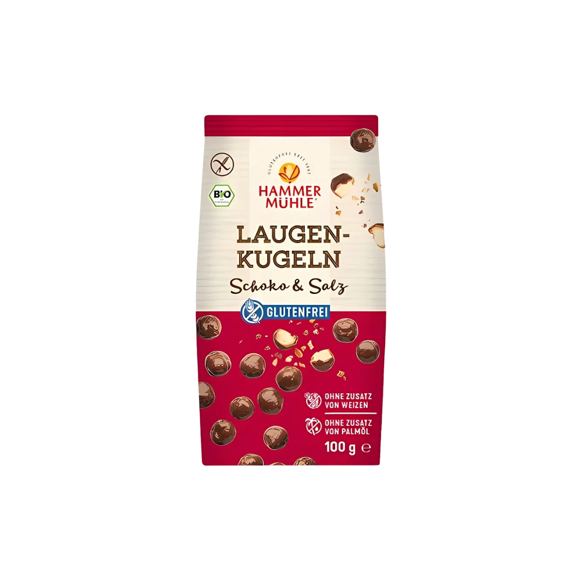 Hammermühle Laugenkugeln Schoko - Salz glutenfrei 100 g Hammermühle Laugenkugeln Schoko - Salz glutenfrei 100 g