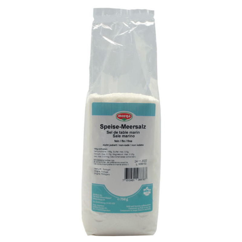 Morga Speise-Meersalz fein Beutel 750 g