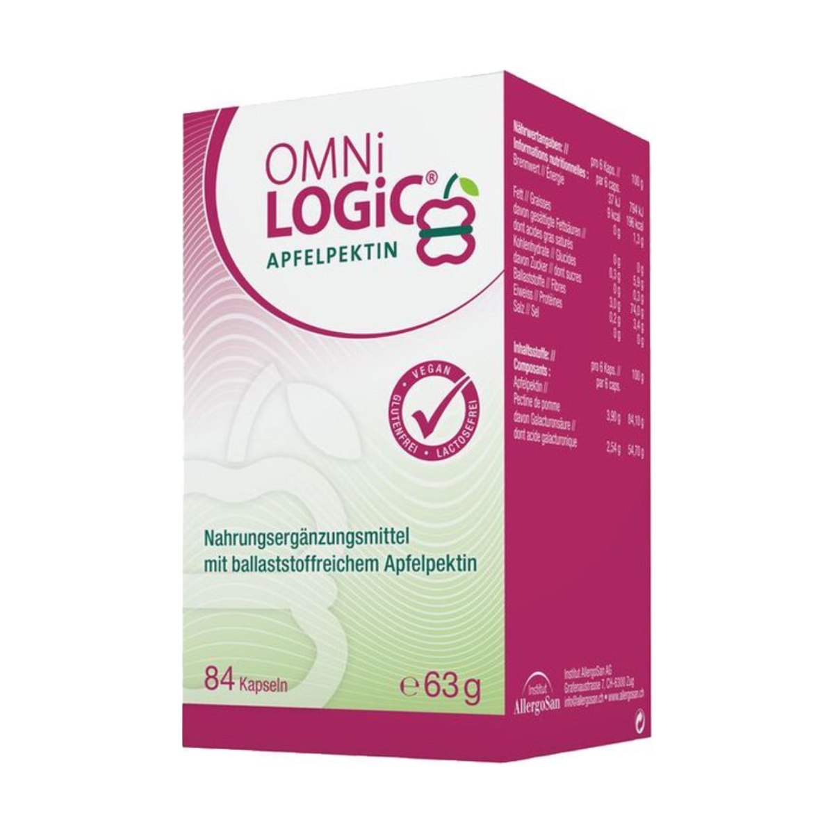 OMNI-LOGIC Apfelpektin Kapseln 84 Stück OMNI-LOGIC Apfelpektin Kapseln 84 Stück