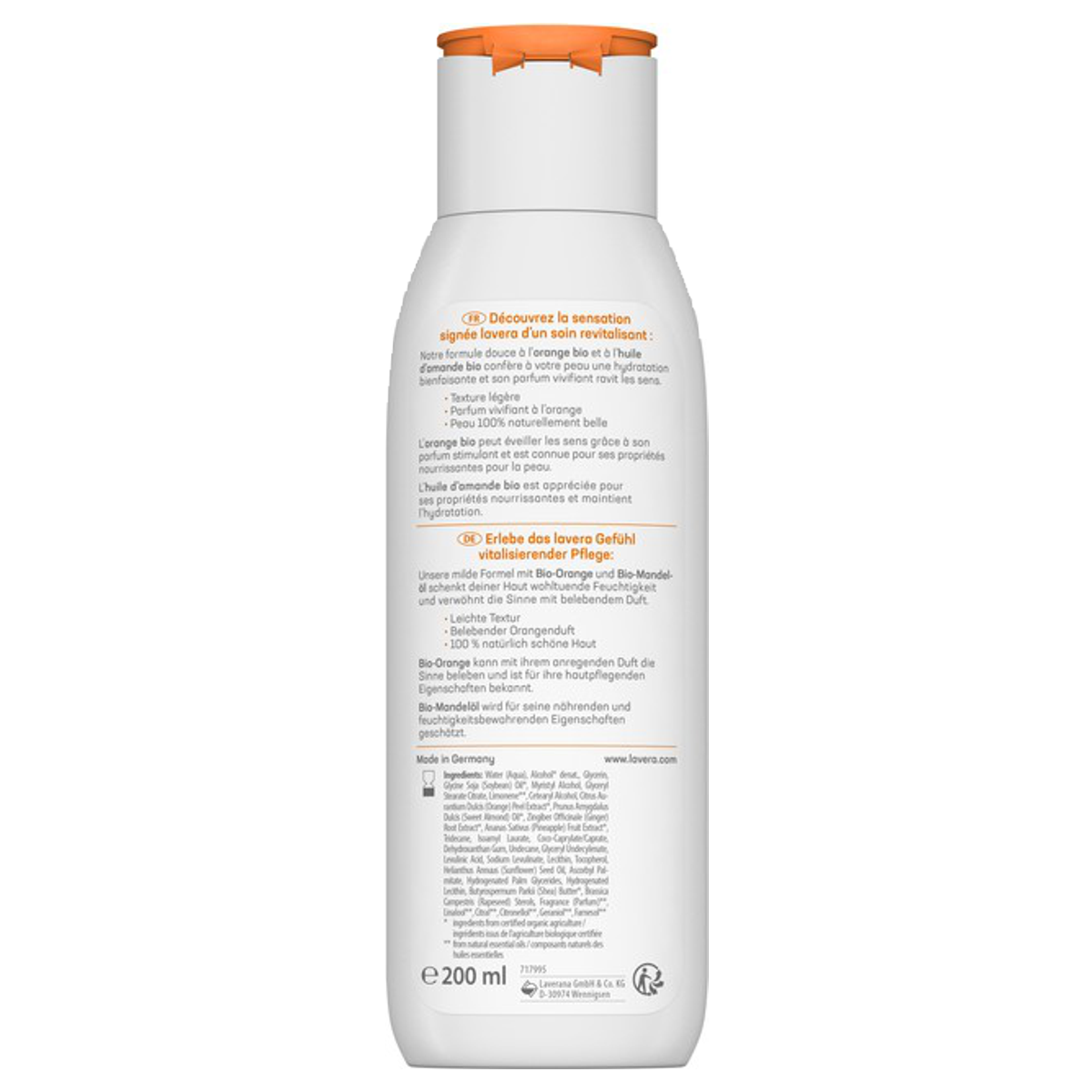 Lavera Bodylotion vitalisierend bio-Orange & bio-Mandelöl 200 ml