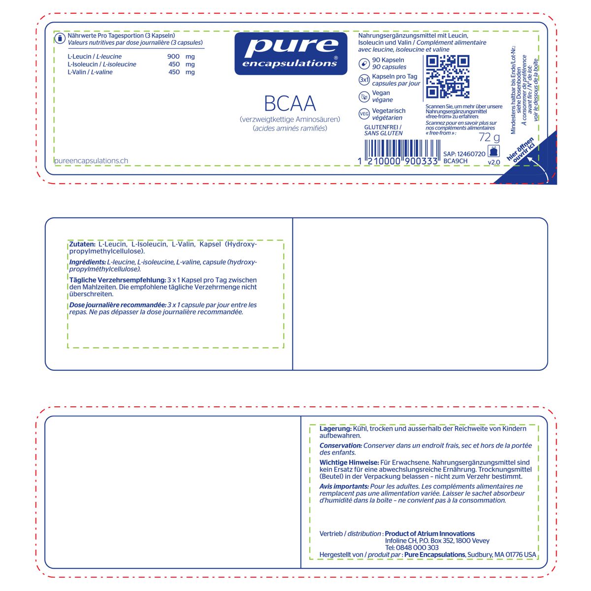 Pure BCAA Kapseln Dose 90 Stück Pure BCAA Kapseln Dose 90 Stück