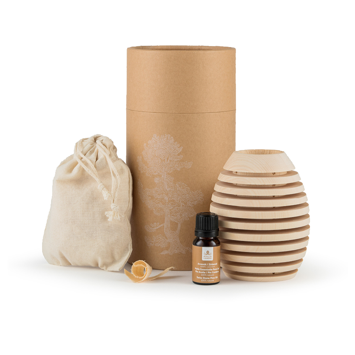 Aromalife Pinus Cembra Duftholz Pine XL inkl. ätherisches Öl & Späne