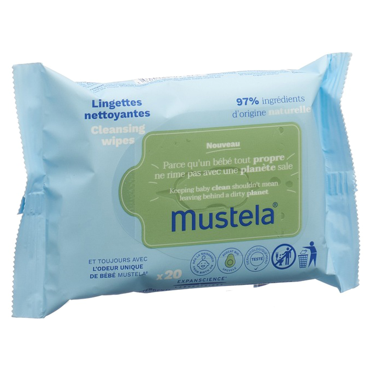 Mustela Reinigungstücher normale Haut Btl 20Stk