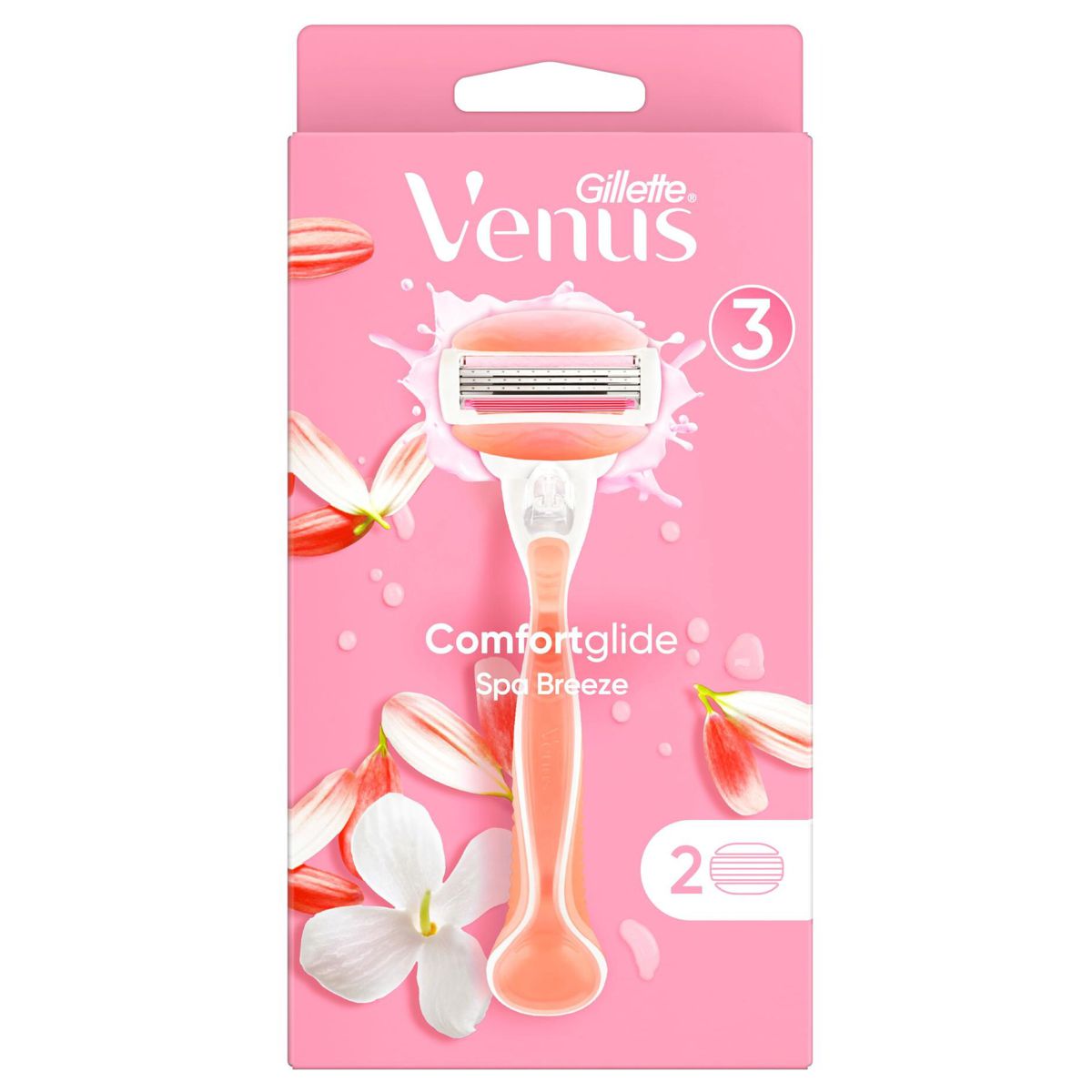 GILLETTE Venus Comfort Rasierapparat Spa Breeze 2 Klingen