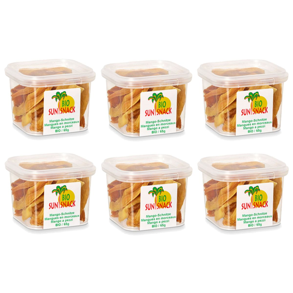 Sun Snack Bio Mango Schnitze 6 Dosen 65 g Sun Snack Bio Mango Schnitze 6 Dosen 65 g