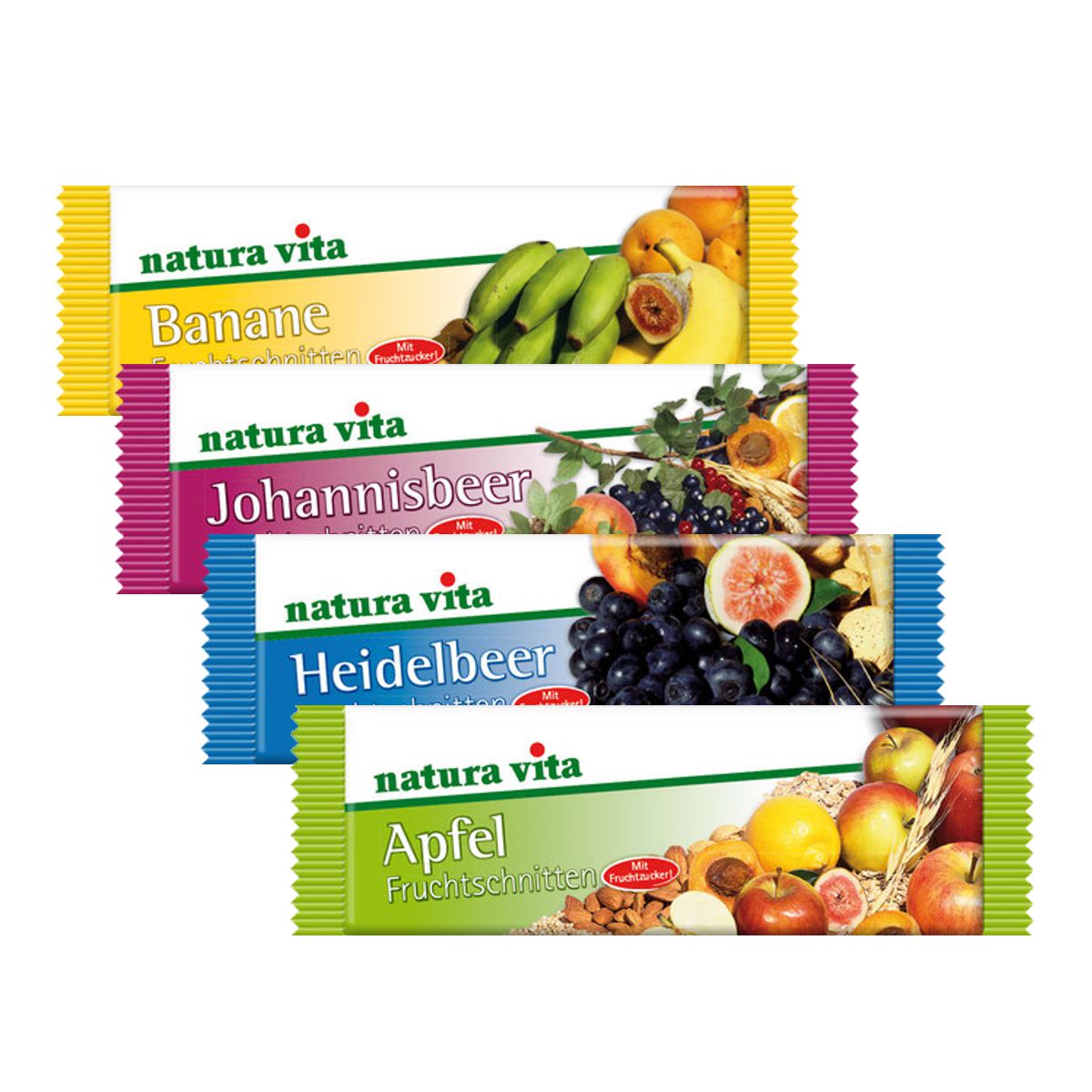 Naturavita Fruchtschnitte Banane, Johannisbeere, Apfel, Heidelbeere 36x 50 g Naturavita Fruchtschnitte Banane, Johannisbeere, Apfel, Heidelbeere 36x 50 g