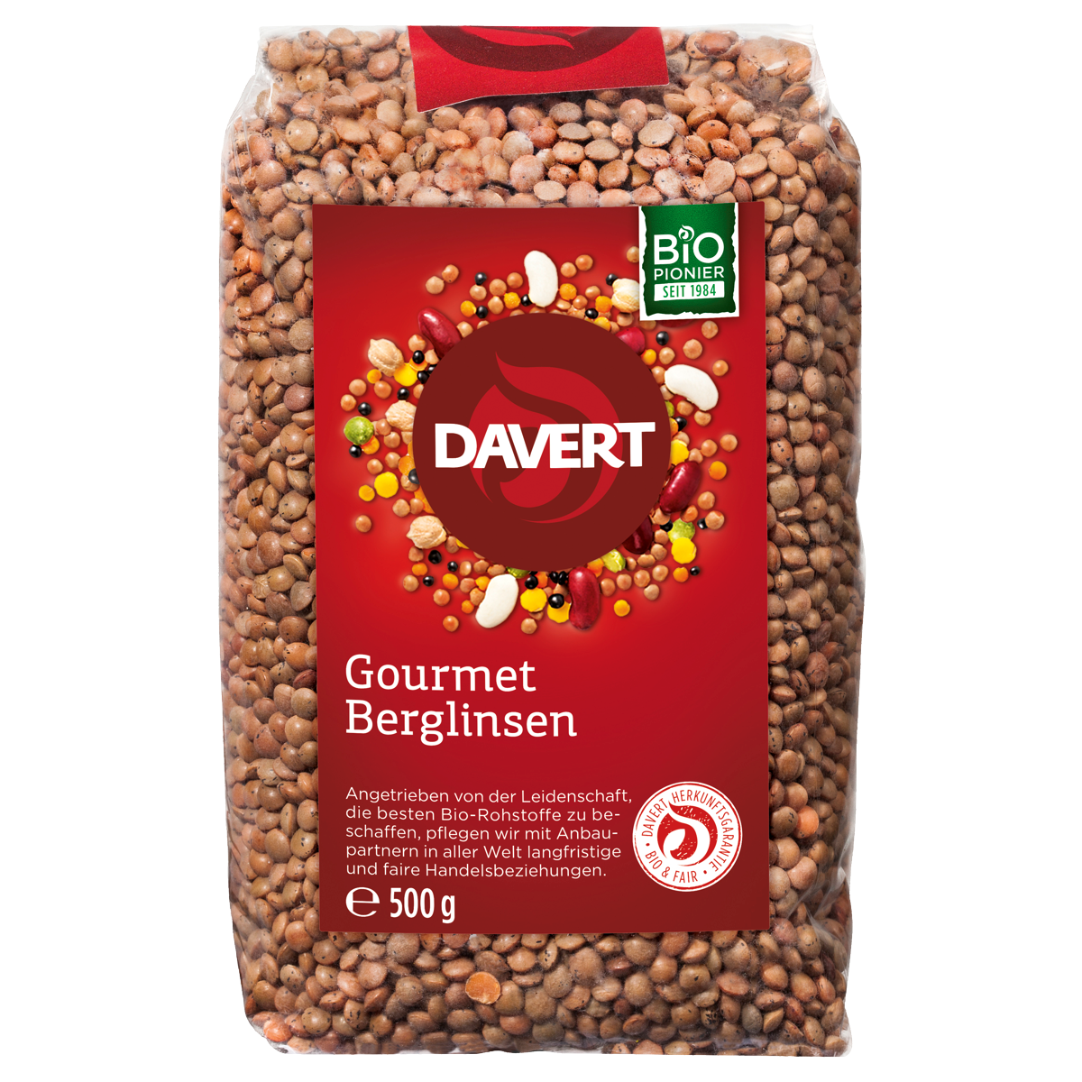 Davert Gourmet Berglinsen 500 g