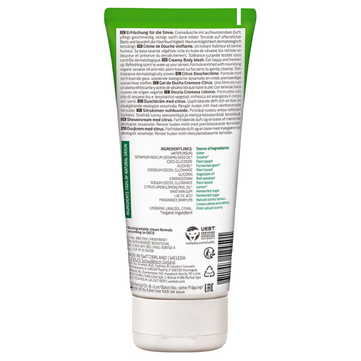 Weleda Citrus Erfrischungsdusche 200 ml Weleda Citrus Erfrischungsdusche 200 ml