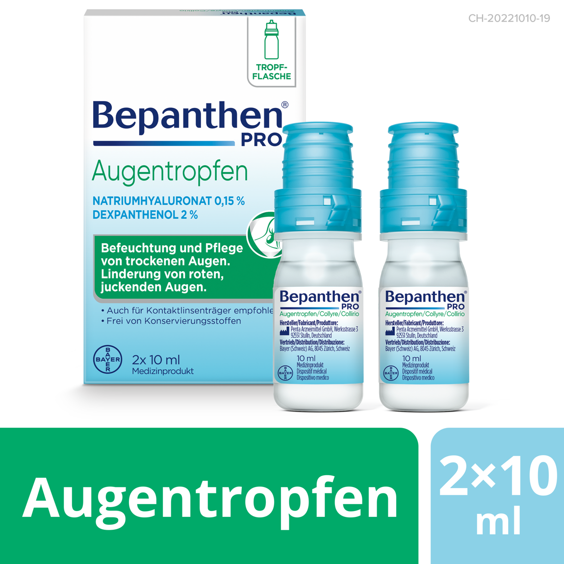 Bepanthen Pro Augentropfen 2 Flaschen 10 ml Bepanthen Pro Augentropfen 2 Flaschen 10 ml