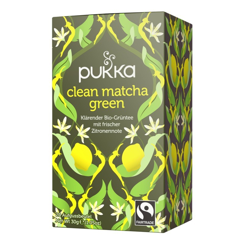 PUKKA Clean Matcha Green Tee Bio Fairtrade 20 Beutel