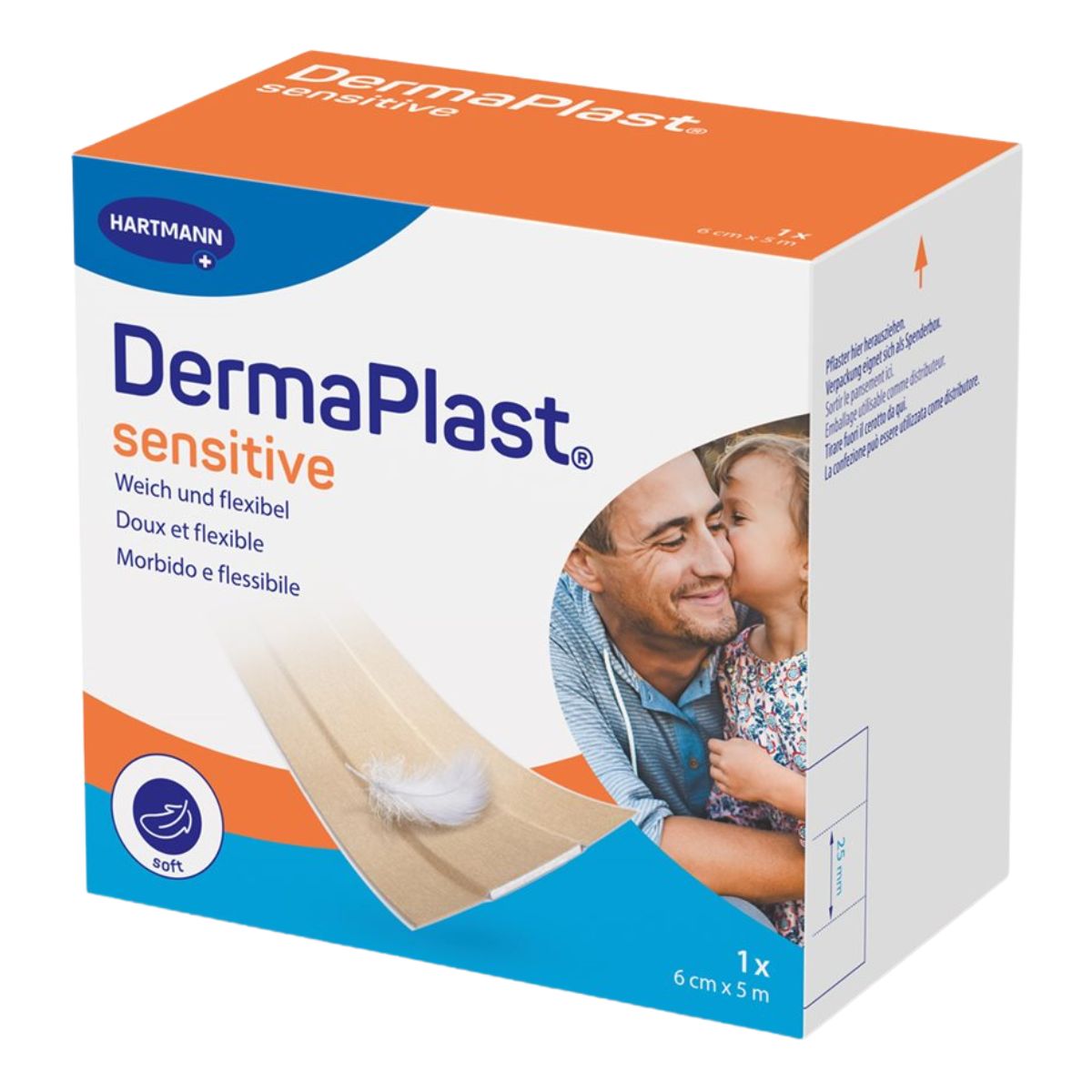 Image of Dermaplast Sensitiv Schnellverband 6 cm x 5 m Rolle