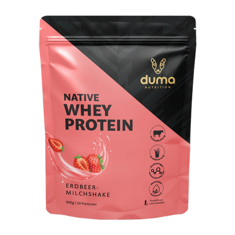 Duma Native Bio Whey Protein Erdbeer - Milchshake 900 g